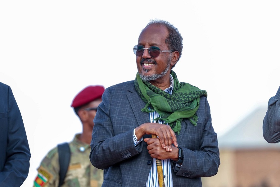 Madaxweyne Xasan Sheekh oo ku sugan Gaalkacyo.jpg